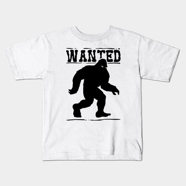 Wanted Bigfoot Legend Kids T-Shirt by cecatto1994